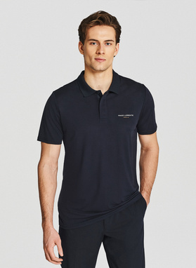 Granatowe polo męskie