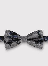 Mucha męska z szarym kwiatowym wzorem