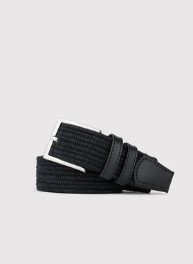 Czarny bawełniany pasek męski