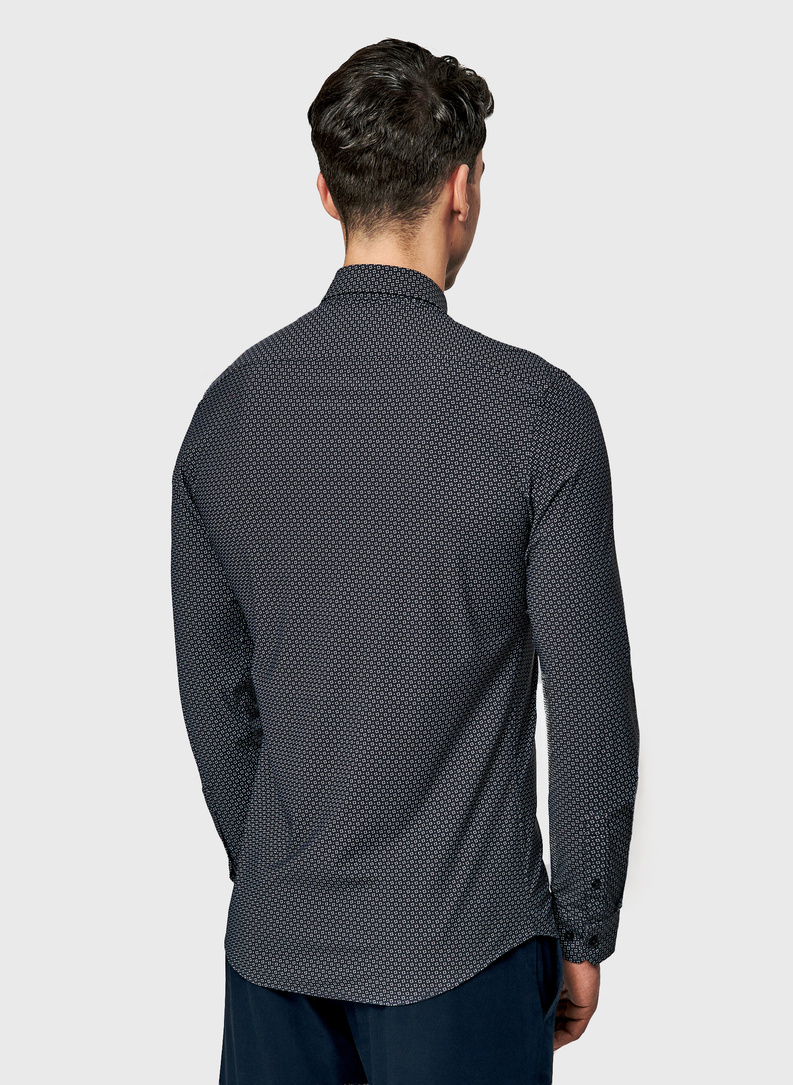 Koszula męska we wzór geometryczny