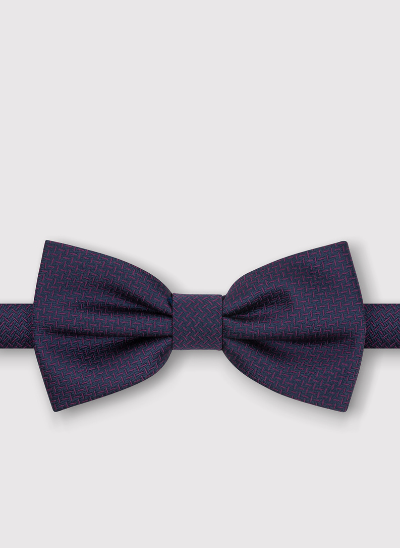 Ciemnofioletowa muszka męska 