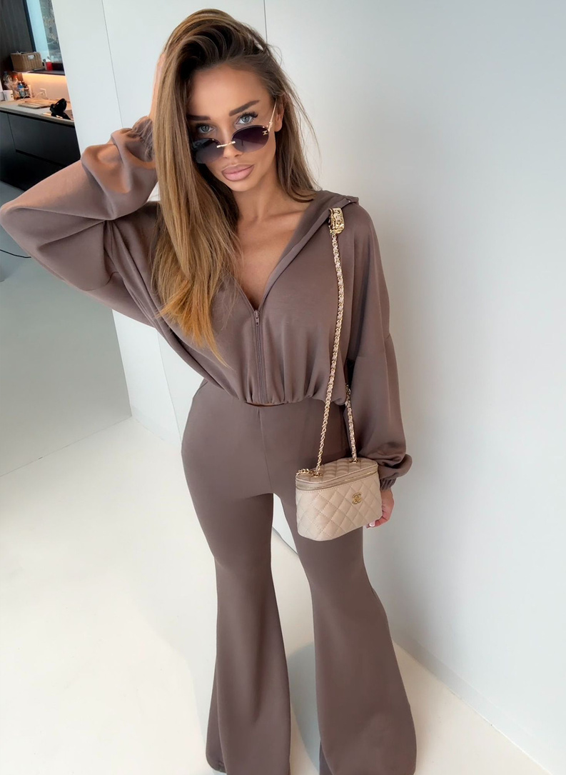 Komplet damski ENO w kolorze fango