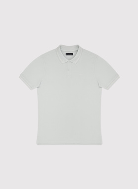 T-shirt polo w kolorze szarym