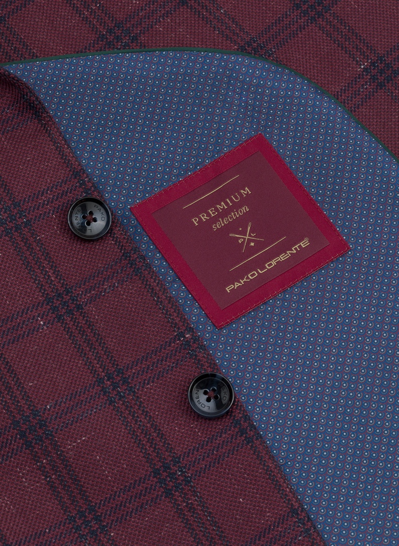 Bordowa marynarka casualowa