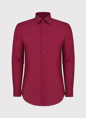 Burgundowa koszula męska długi rękaw