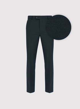 Wełniane zielone spodnie garniturowe