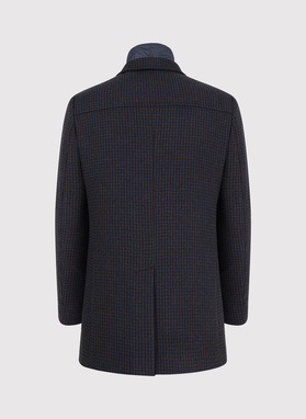 Płaszcz jednorzędowy w pepitkę