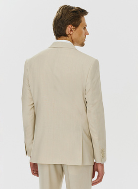 Beżowa męska marynarka garniturowa
