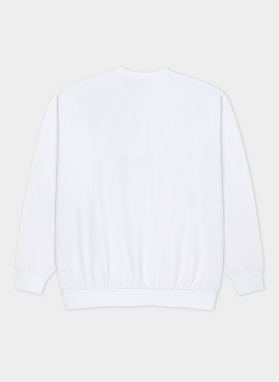 Biała bluza oversize z okrągłym dekoltem C22SF-2B-005-B-0