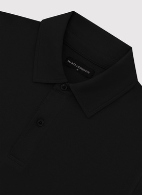 Czarny t-shirt polo