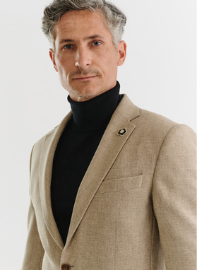 Casualowa marynarka męska w kolorze beżowym