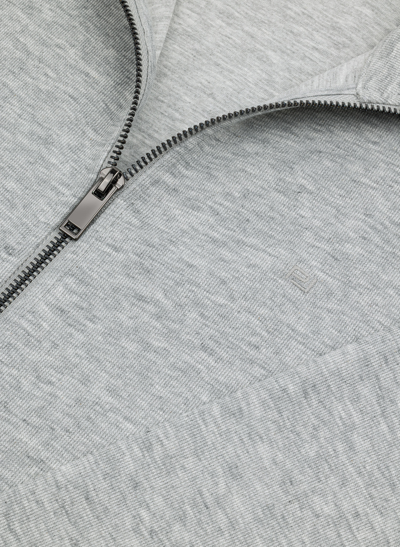 Rozpinana szara bluza dresowa