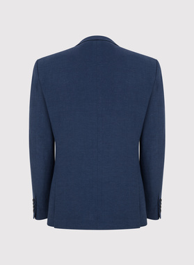 Lniana marynarka męska w kolorze granatowym