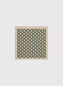 Oliwkowa poszetka męska ze wzorem