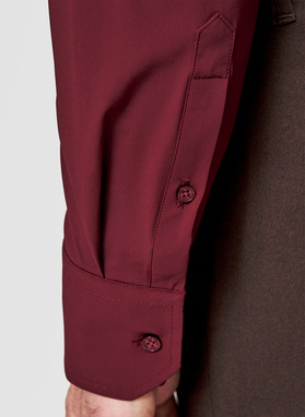 Bordowa dzianinowa koszula męska