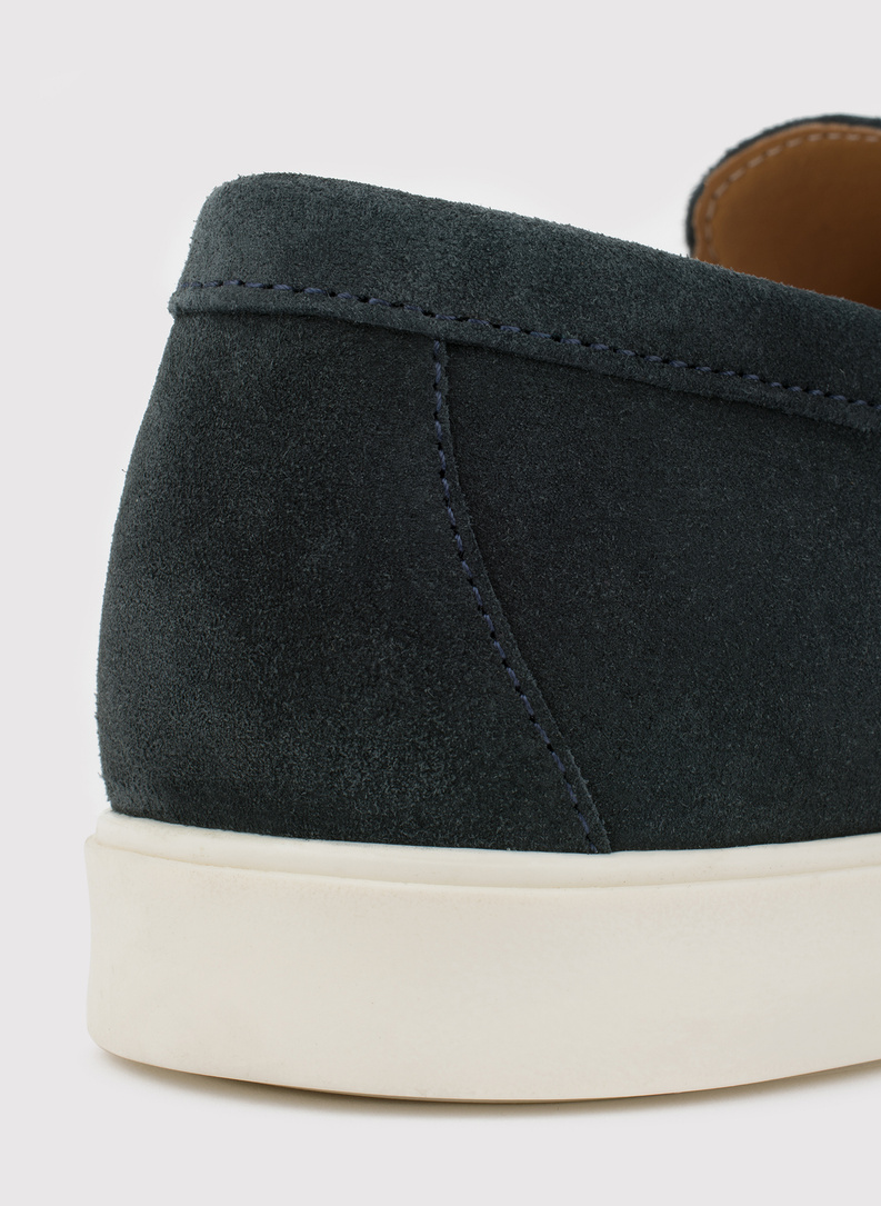 Granatowe mokasyny męskie