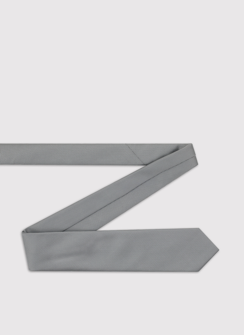 Szary krawat męski w kratkę