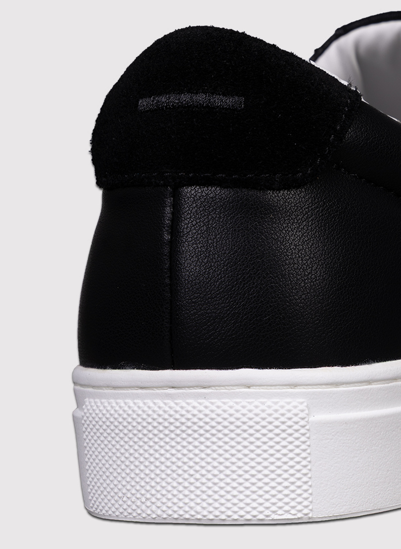 Skórzane czarne sneakersy męskie