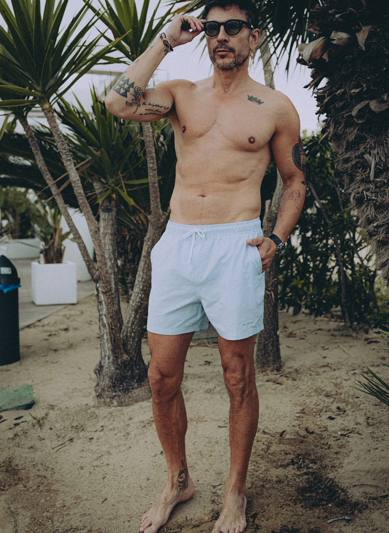 Niebieskie szorty kąpielowe męskie