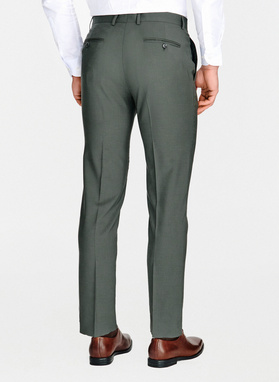 Zielony wełniany garnitur męski