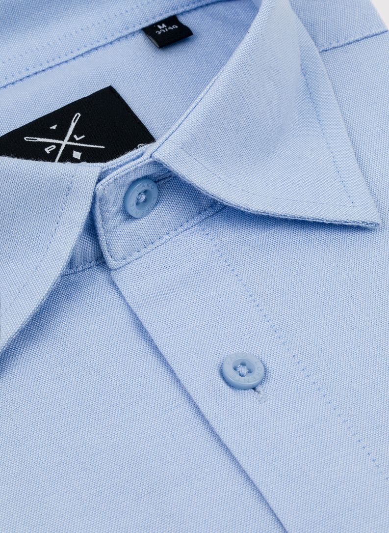 Niebieska bawełniana koszula męska