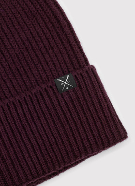 Bawełniana czapka w kolorze bordowym