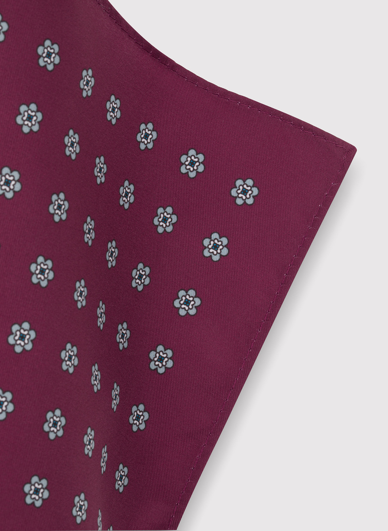 Męska poszetka w kolorze burgudnowym