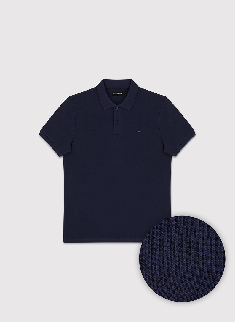 Granatowe bawełniane polo męskie