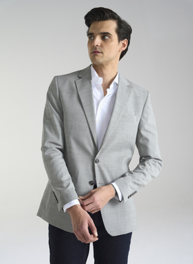 Szara marynarka męska z wełną