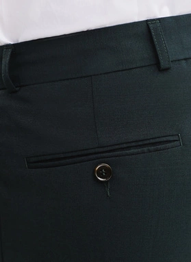 Wełniany zielony garnitur męski