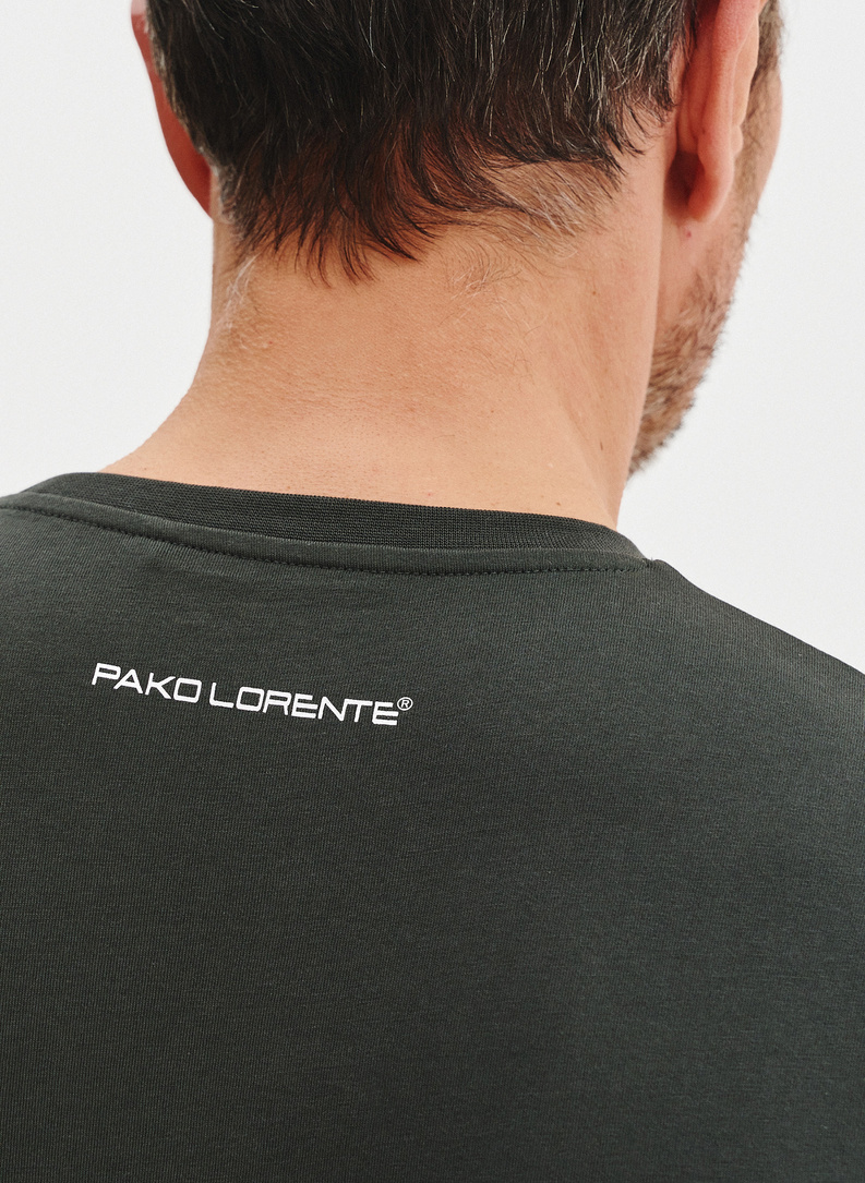 Bawełniany oliwkowy t-shirt