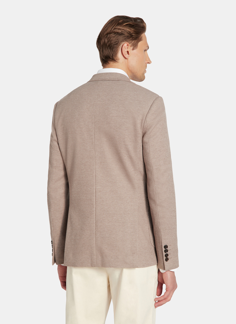 Brązowa marynarka z dzianiny