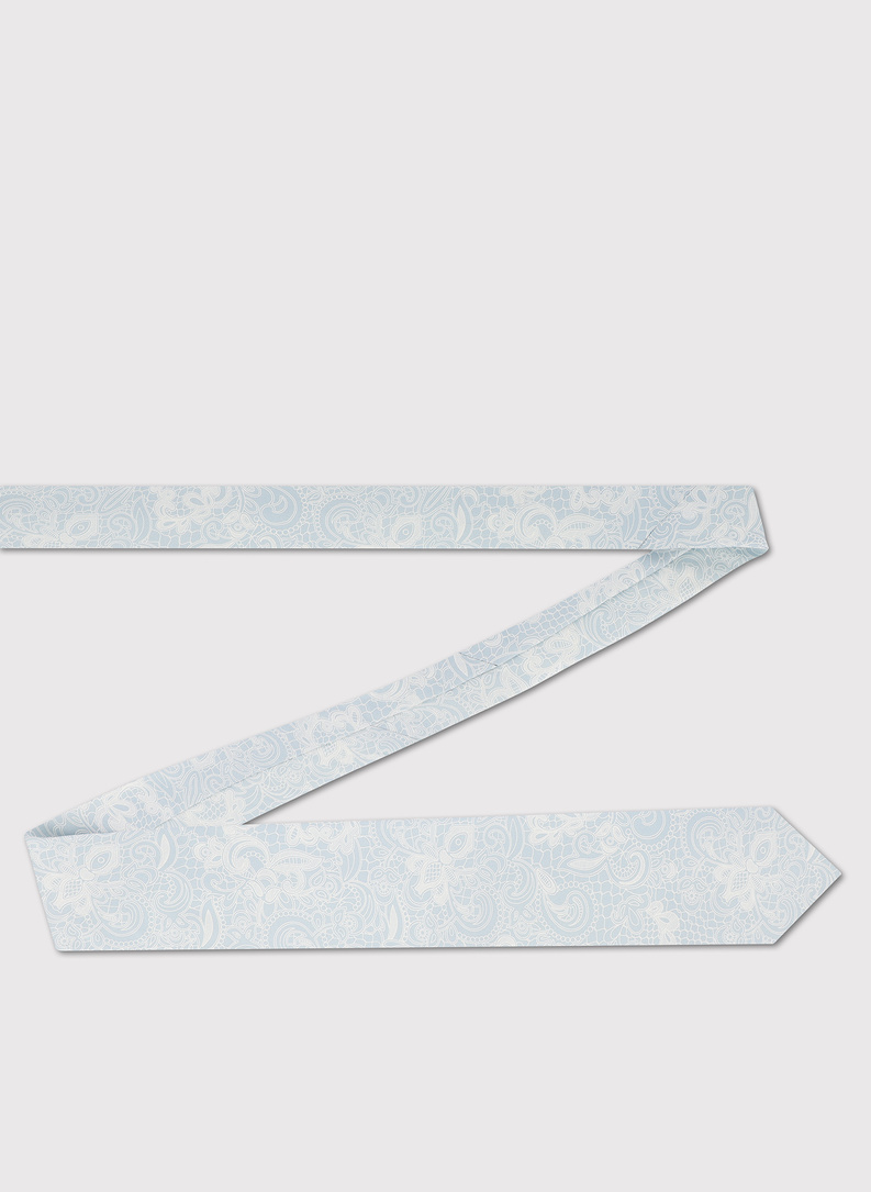 Jedwabny niebieski krawat męski