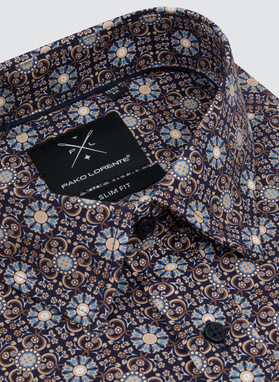 Koszula męska we wzór geometryczny