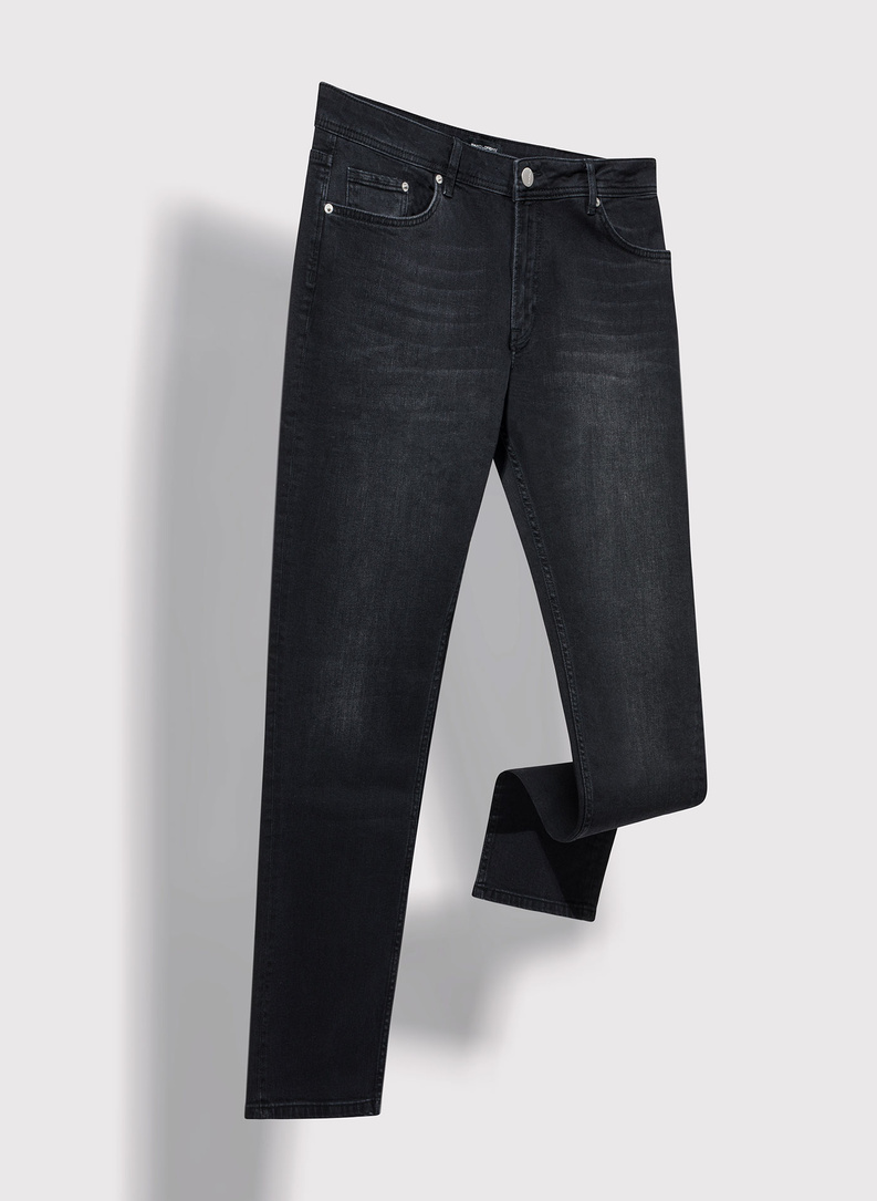 Czarne jeansowe spodnie męskie