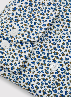 Koszula męska w kwiatki długi rękaw