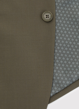 Zielona marynarka garniturowa z wełną