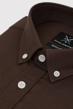 Brązowa bawełniana koszula męska