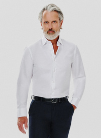 Gładka koszula męska w białym kolorze