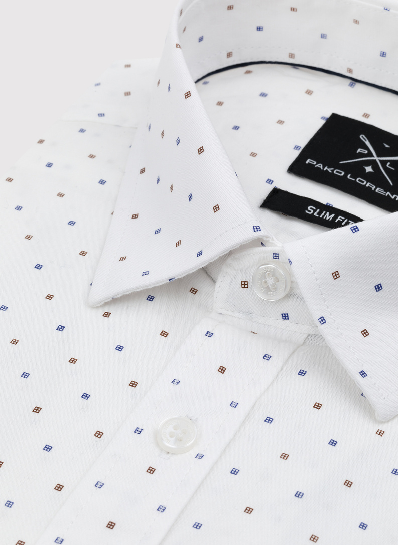 Elegancka koszula męska w delikatny wzorek 