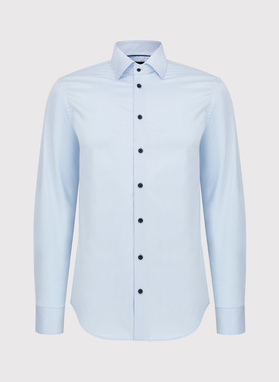 Niebieska koszula męska z bawełny