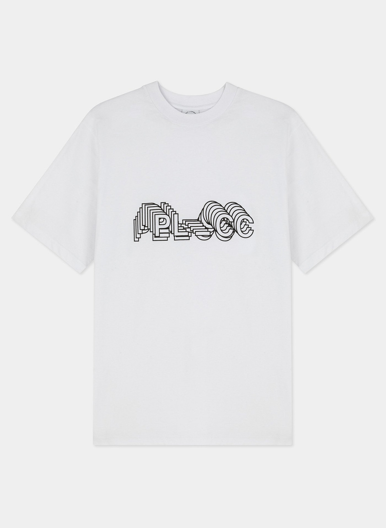 Biały T-shirt z krótkim rękawem oversize C21SF-TX-001-B