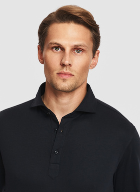 Czarna koszula typu popover