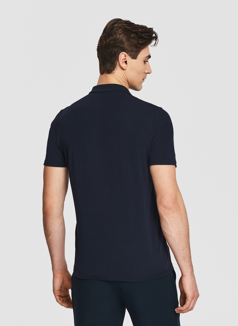 Granatowe polo męskie