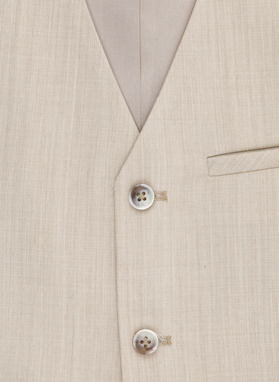 Beżowa kamizelka garniturowa P22SP-8X-009-E-S