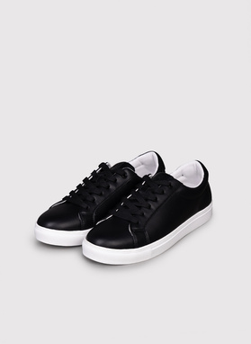 Skórzane czarne sneakersy męskie