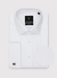 Biała bawełniana koszula męska na spinki