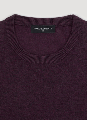 Fioletowy sweter męski