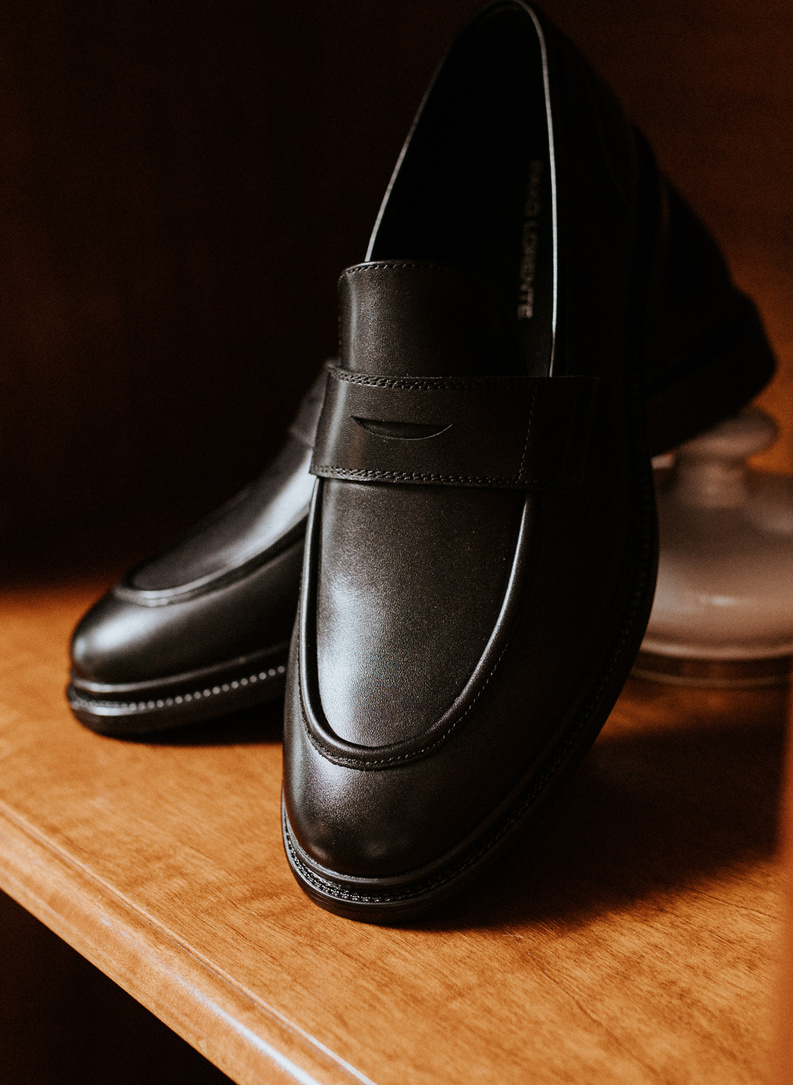 Czarne mokasyny męskie