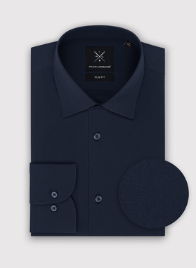 Granatowa koszula męska długi rękaw